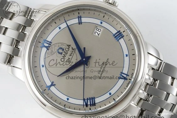 0506 FlexibleFit De Ville SS TWF 1:1 Best Edition Gray Dial Blue Markers on SS Bracelet MIYOTA 7843